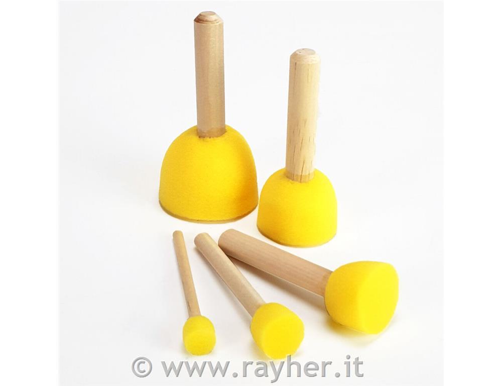 Čopiči gobice, set 5, različne velikosti