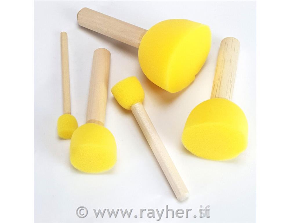 Čopiči gobice, set 5, različne velikosti