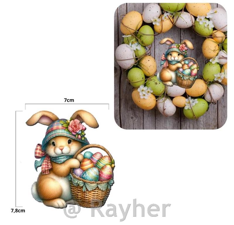 Decorazioni in legno, coniglietto set 2