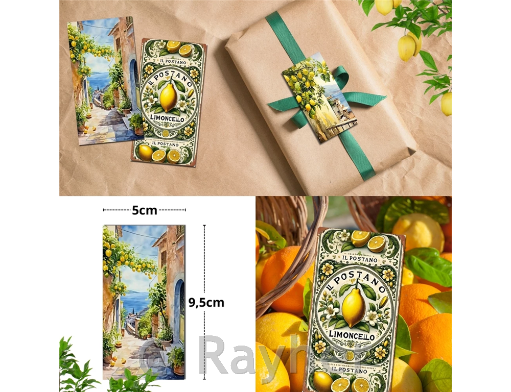 Decorazioni in legno, Limoncello, set 3