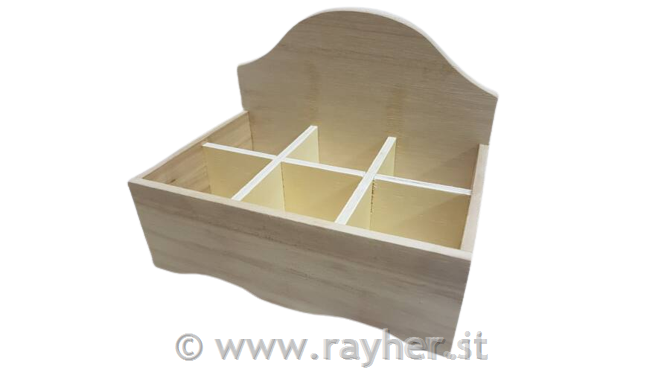 Lesena škatla za čaj, 23x15.5cm