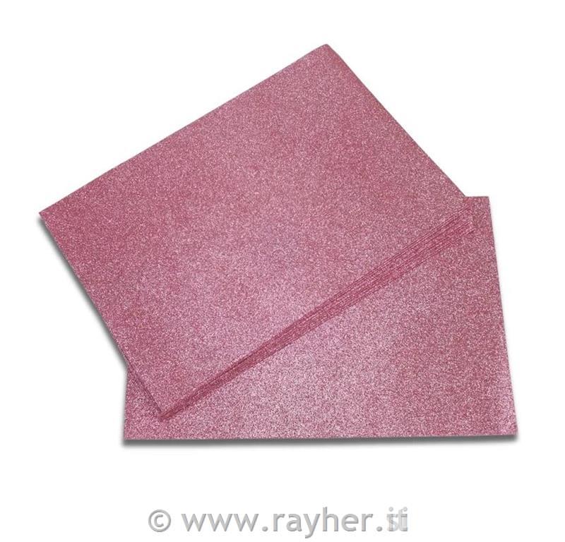 Gomma crepla con glitter A4, rosa