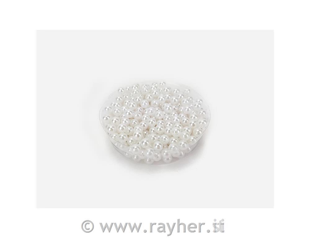 Perle cerate, bianche, 7mm, 280pz