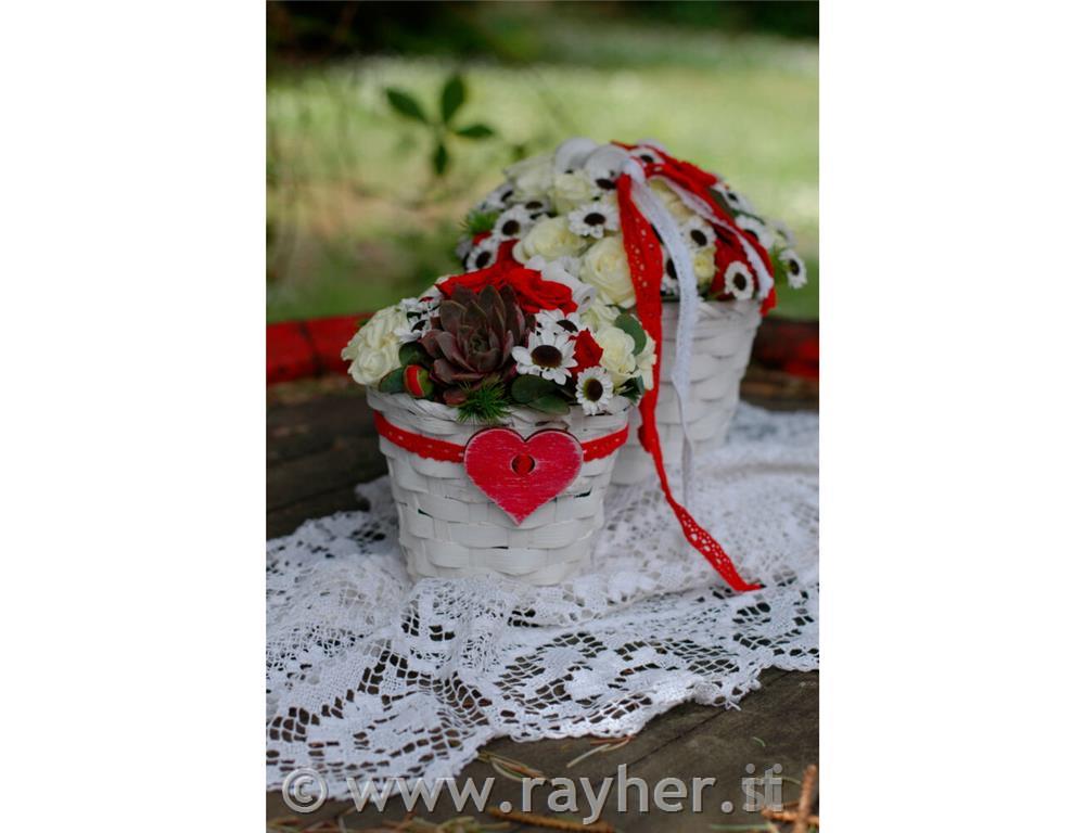 Cestino bianco, 14cm