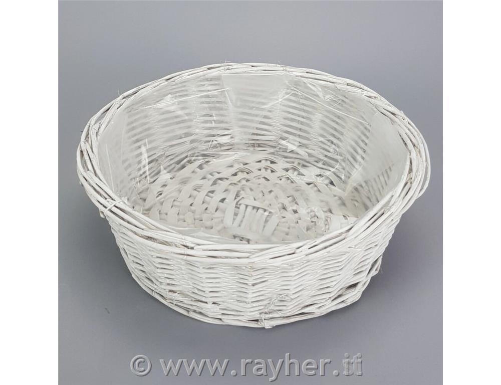 Cestino bianco, 25 cm