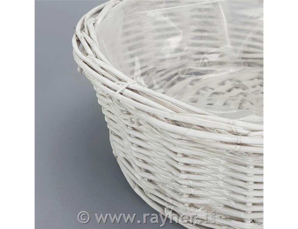 Cestino bianco, 25 cm