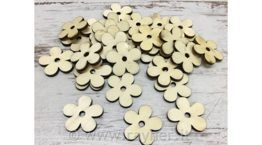 Decorazione legno, rose, set 30