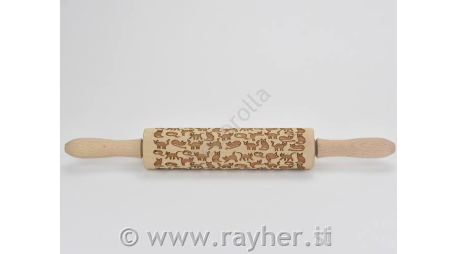 Rullo con rilievo in legno 38cmRullo con rilievo in legno 38cmRullo con rilievo in legno 38cm