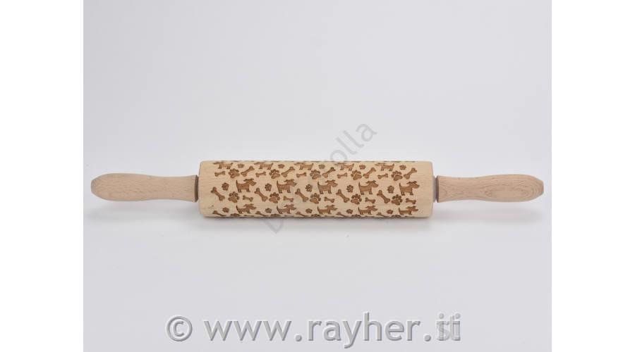 Valjar z vzorcem - kužki, 38cm