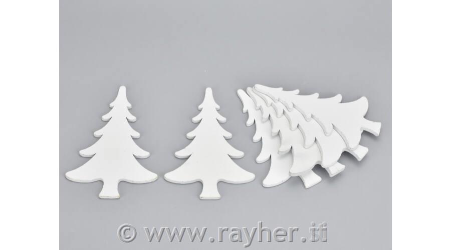 Lesene smreke bele, 15x9.5cm, set 6