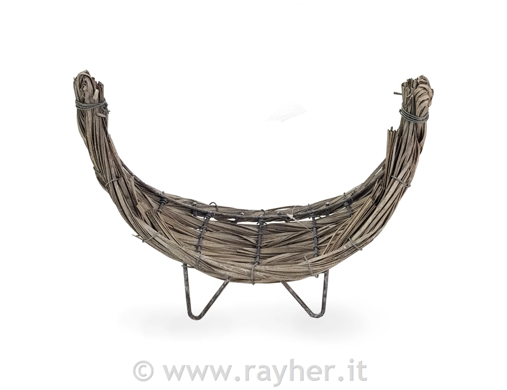 Barca intrecciata per coperta, su telaio