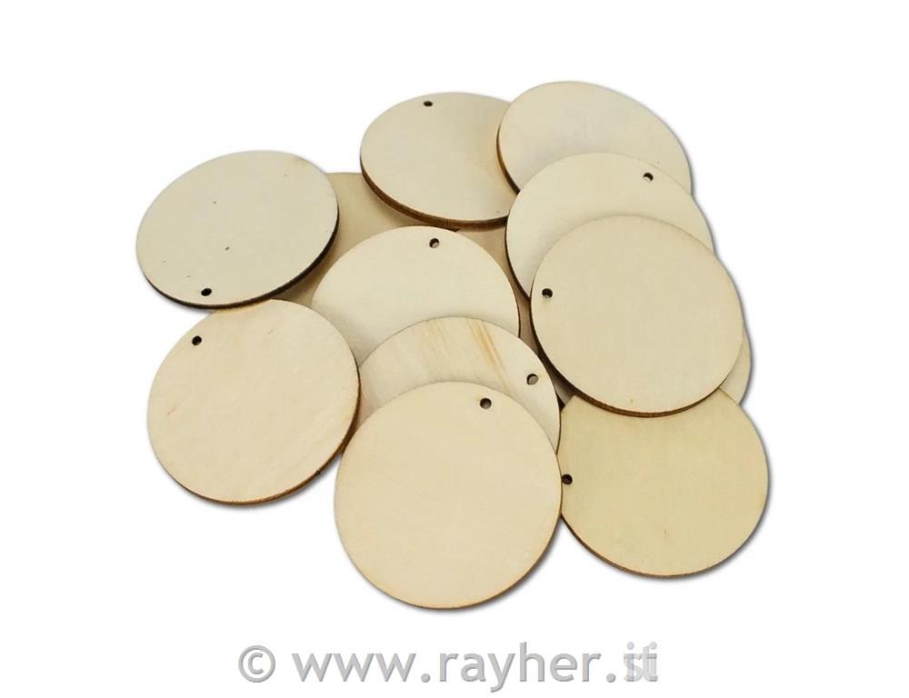 Lesen obesek, krog, 5cm, 15 kom