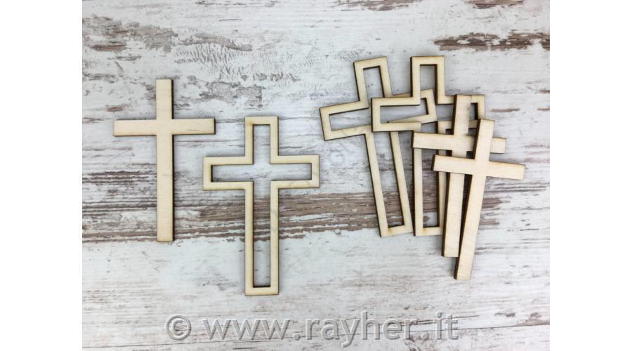 Croce in legno 10cm set 6