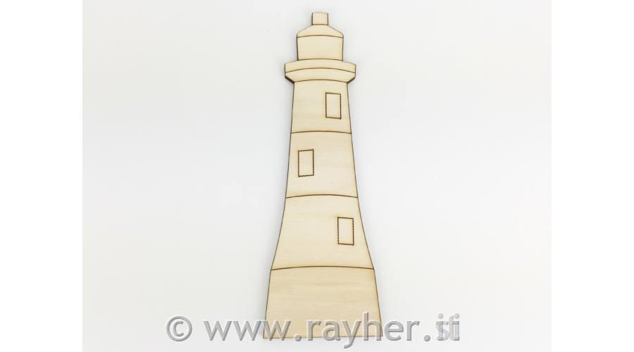 Faro, 15,5 x 5,5 cm, decoro in legno