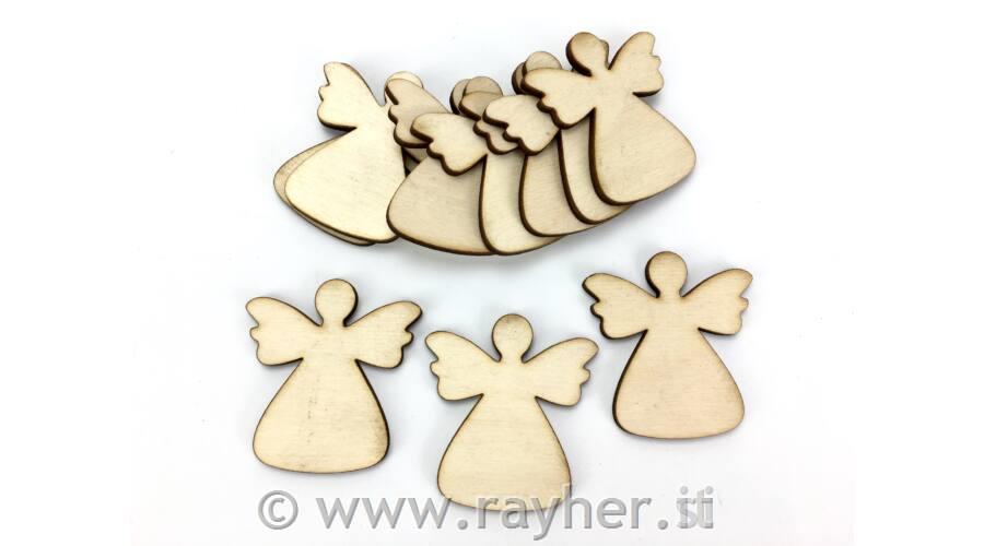 Decorazione in legno, Angeli, 4,5x5cm, s