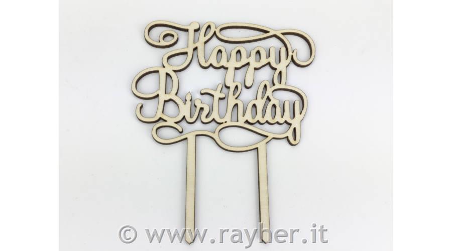 Lesen napis za torte/peciva, Happy Birthday, 11.5x14.5cm