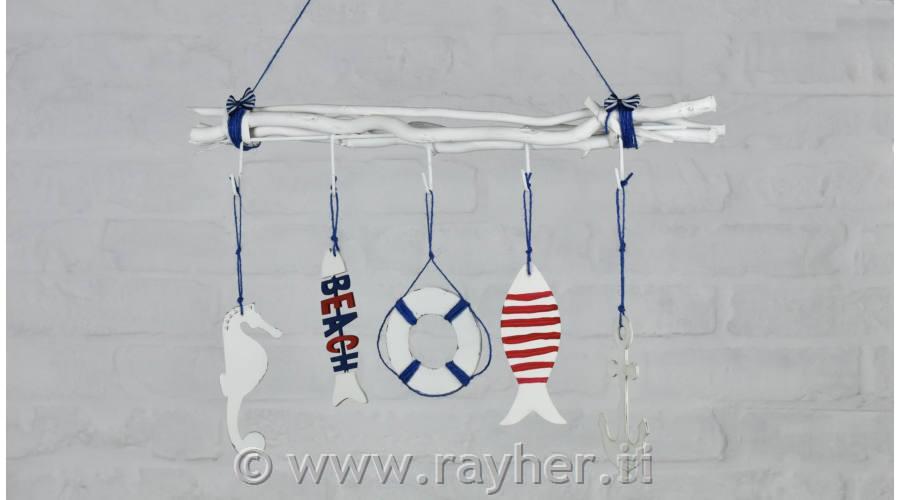 Leseni okraski, Morski, set 5