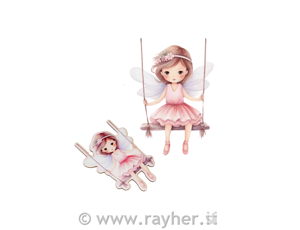 Decorazione in legno, Fata incantata, 1