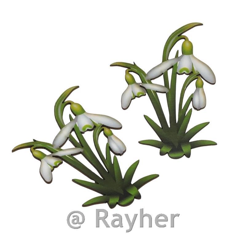 Šopek zvončkov, leseni okras, set 2