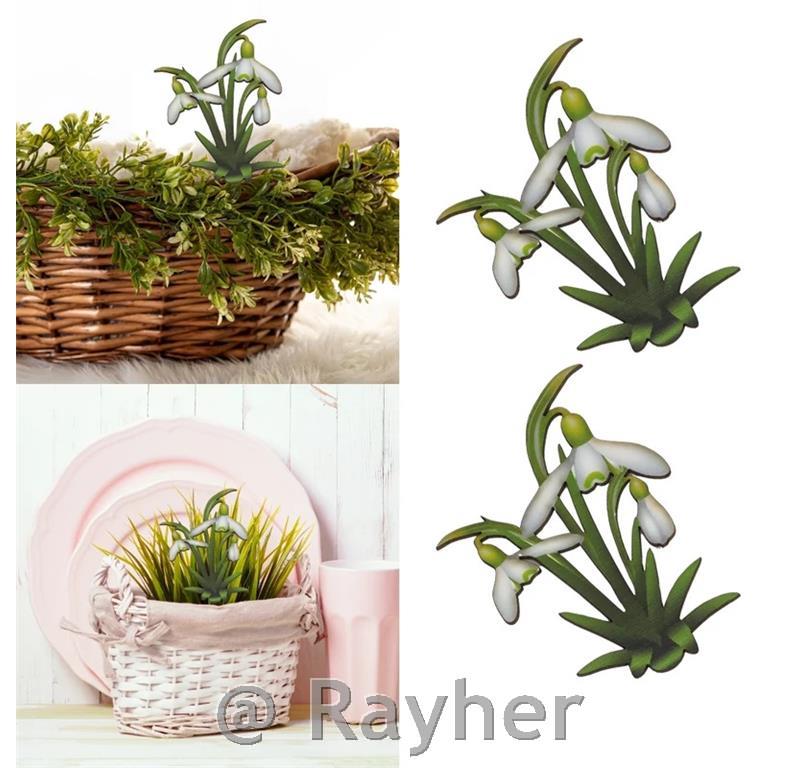 Šopek zvončkov, leseni okras, set 2