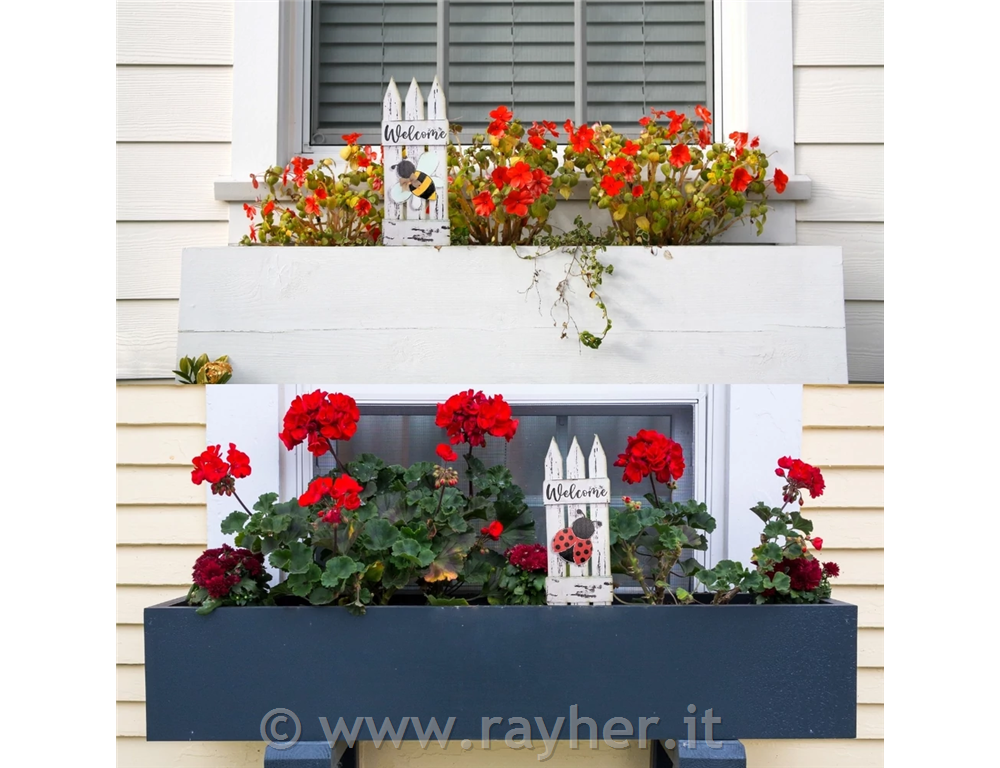 Leseni okras, Ograja s pikapolonico, Welcome, set 2