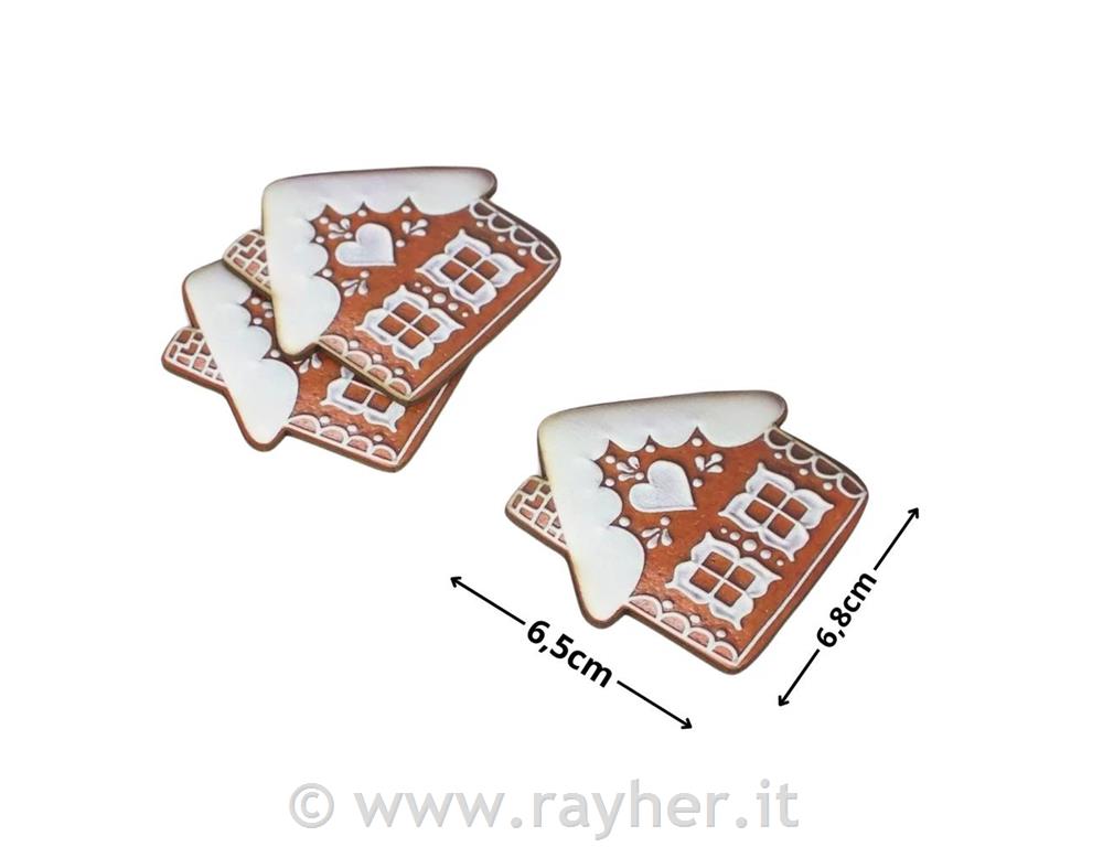 Leseni okrasek Hiške, set 3