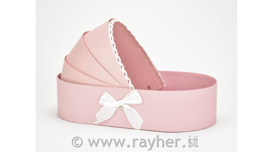 Scatola culla, rosa, 17x33,5x8cm