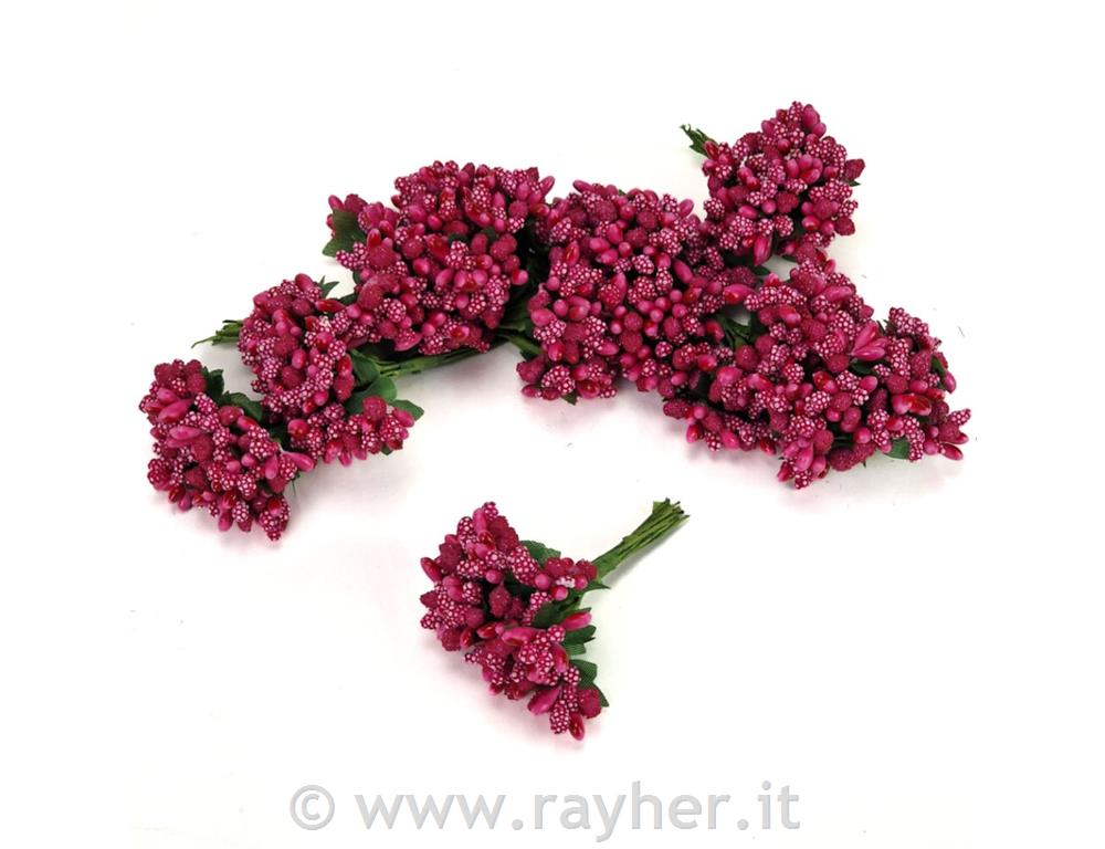 Prašniki, magenta, 9cm