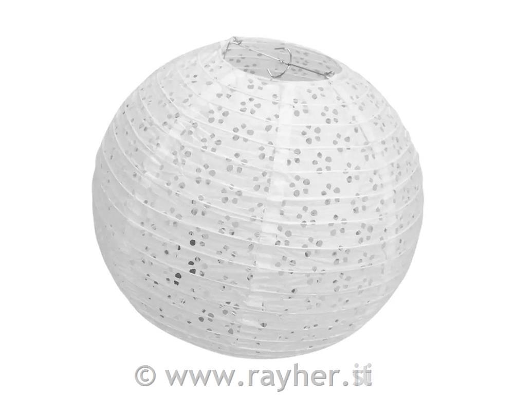 Lampijon papirnat bel, 25 cm, čipka