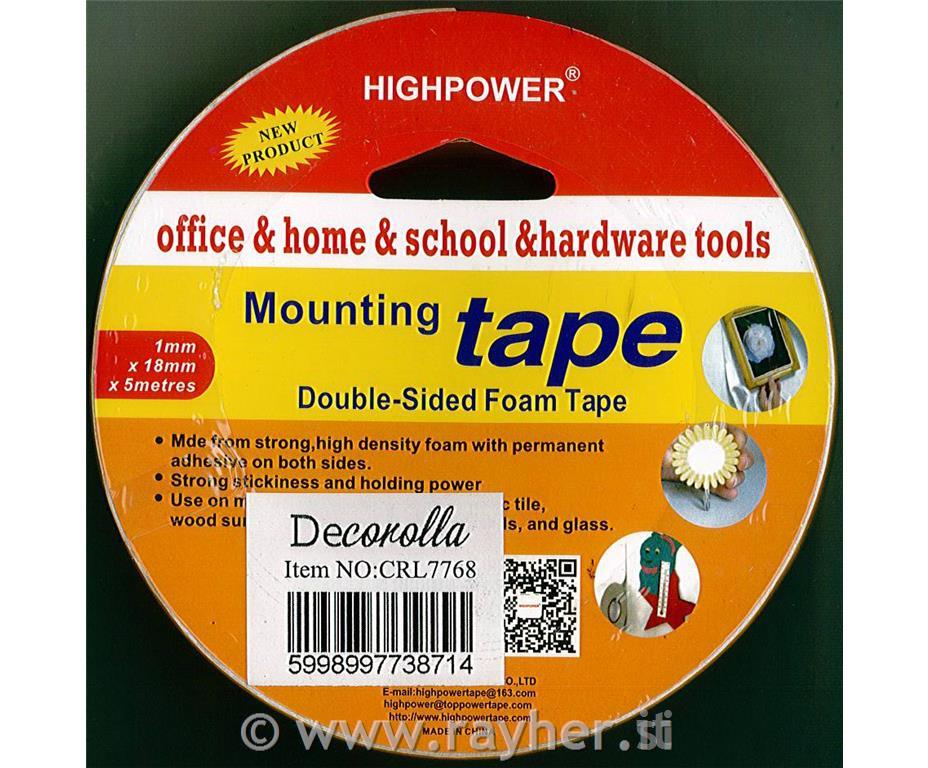 Obojestranski lepilni trak, 1.8cm x 5m, 1mm