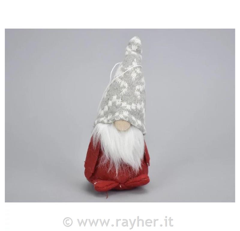 Babbo Natale con cappello grigio-bianco