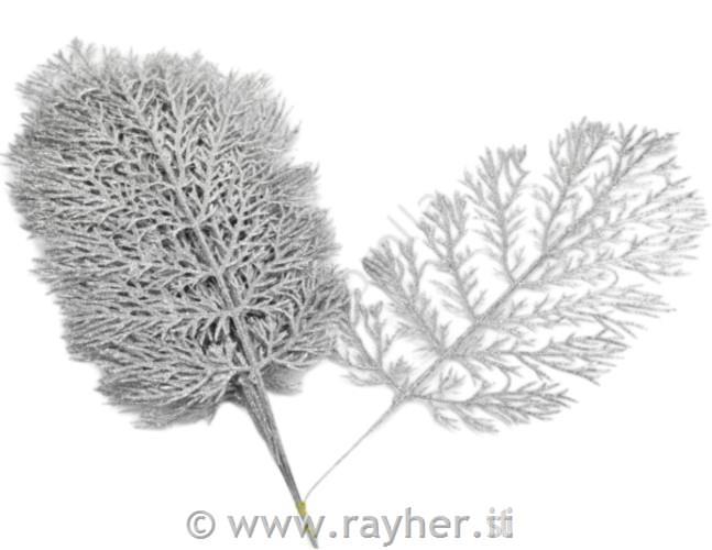 Veja z bleščicami, srebrna, 40x15cm, 10 kosov