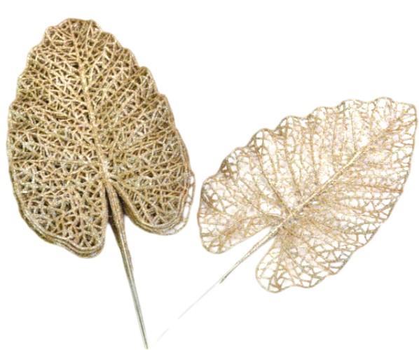 List z bleščicami, zlat, 32x13cm, 10 kosov