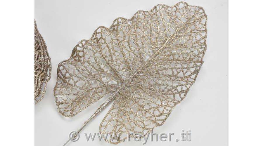 List z bleščicami, zlat, 32x13cm, 10 kosov