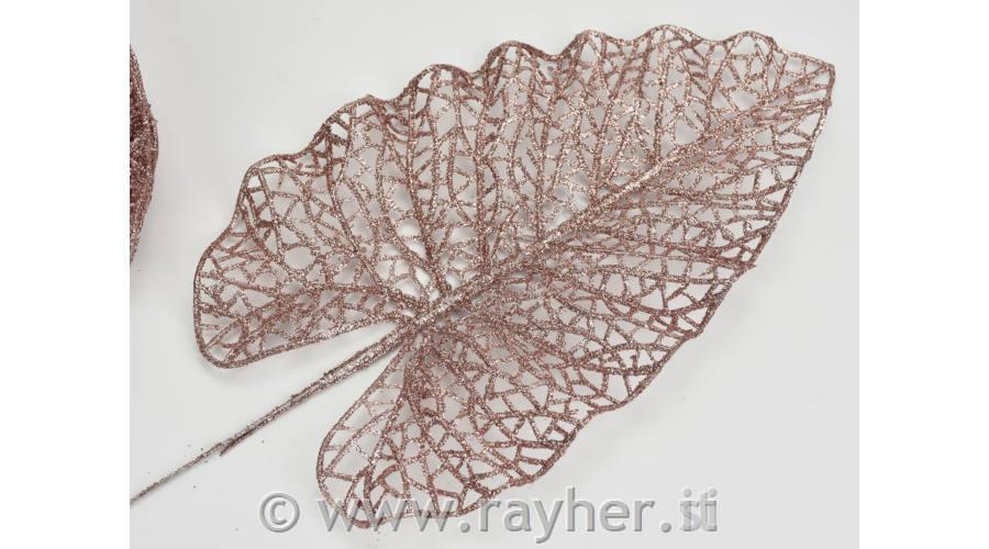 List z bleščicami, rose gold, 32x13cm, 10 kosov