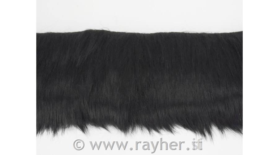 Pelliccia artificiale, nero, 10cm x 1,8m