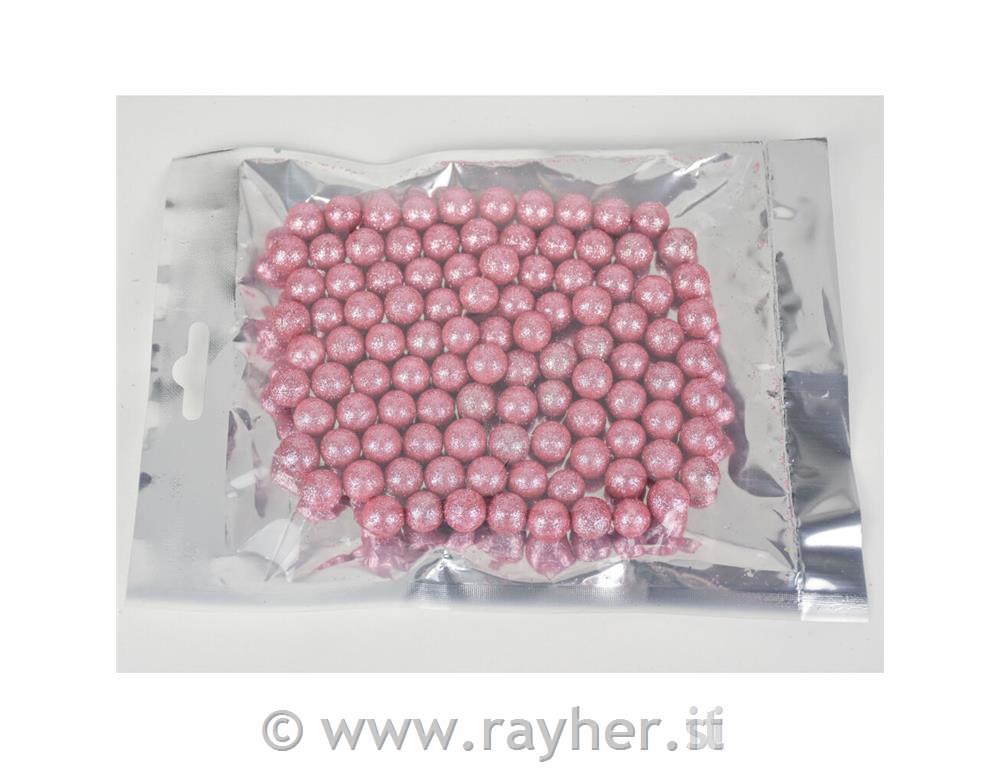 Palline decorative, 1cm, pink