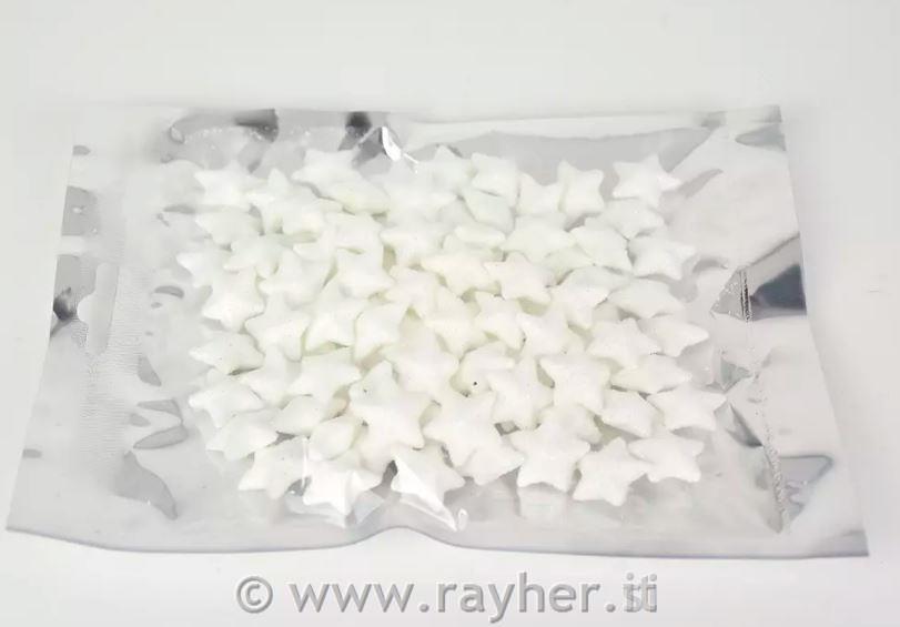 Stelle decorative, 2 cm, bianco