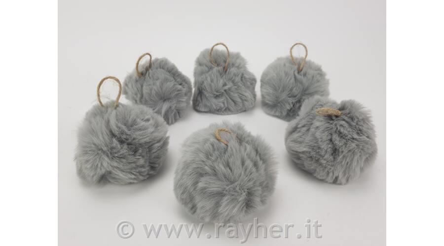Pompon con cordoncino, 8cm