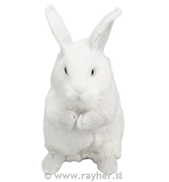 Zajček, 11cm, bel, premium kvaliteta