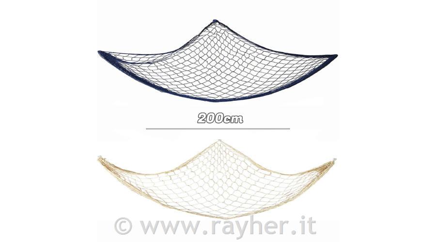 Ribiška mreža dekorativna, modra, 150x200cm