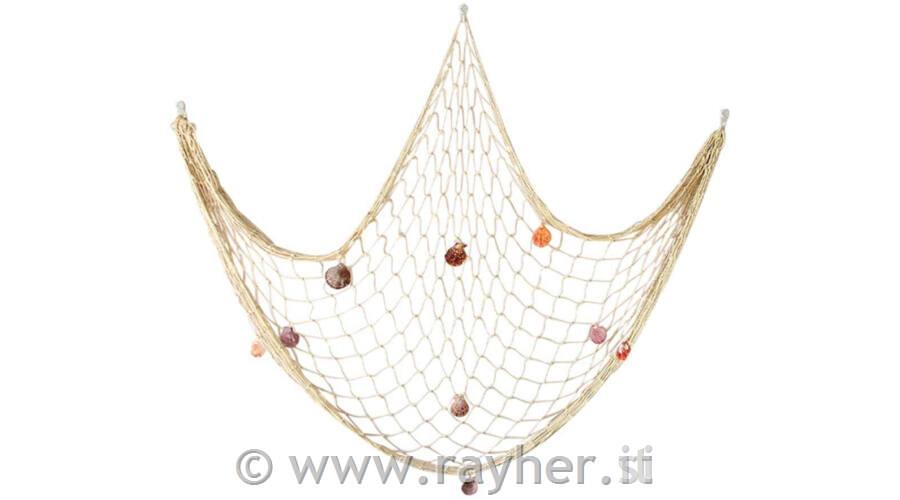 Ribiška mreža dekorativna, bež, 150x200cm
