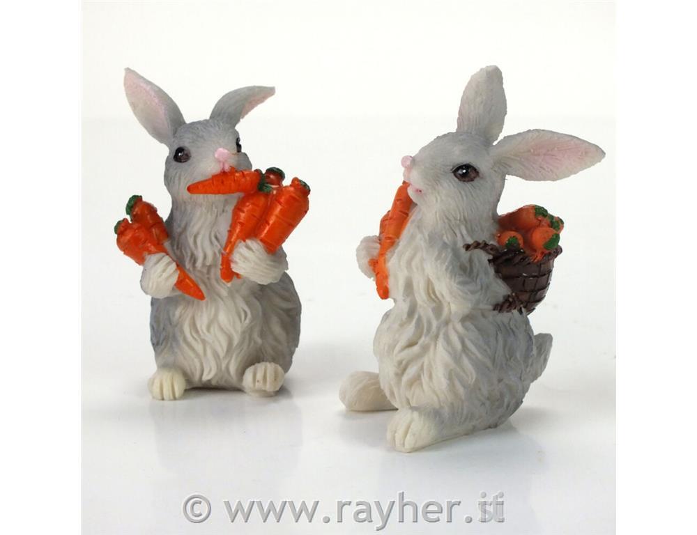 Coniglietto con carota 7x4cm