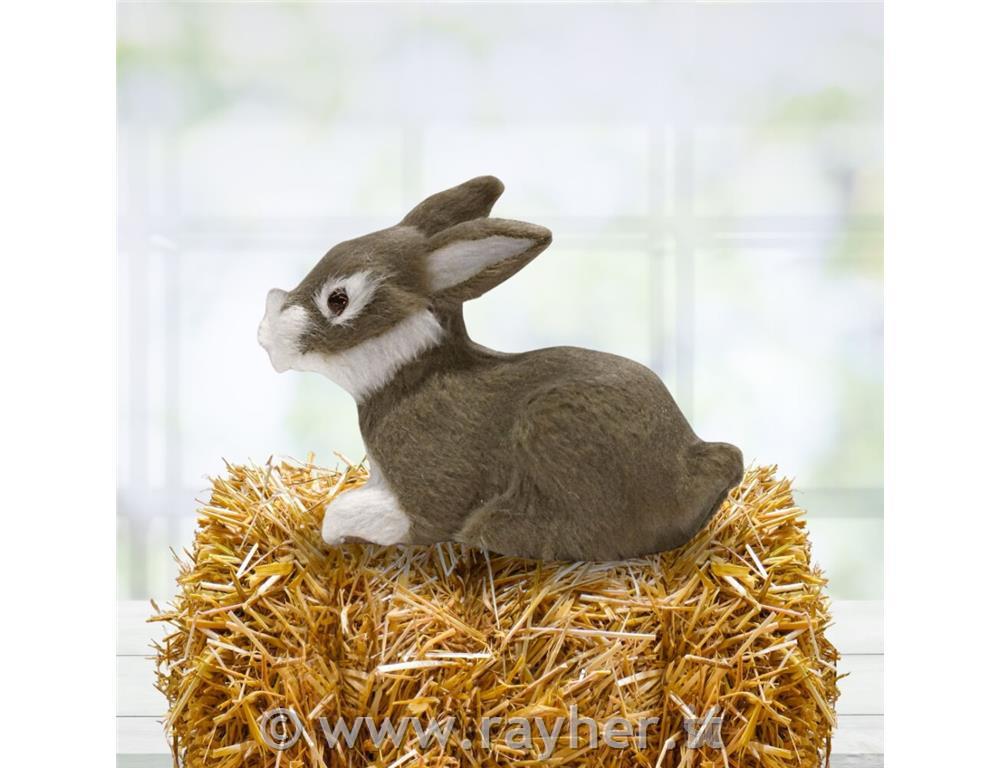 Zajček, rjavo-siv, 6cm,premium kvaliteta