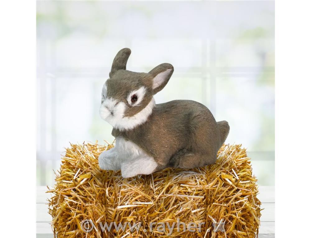 Zajček, rjavo-siv, 6cm,premium kvaliteta