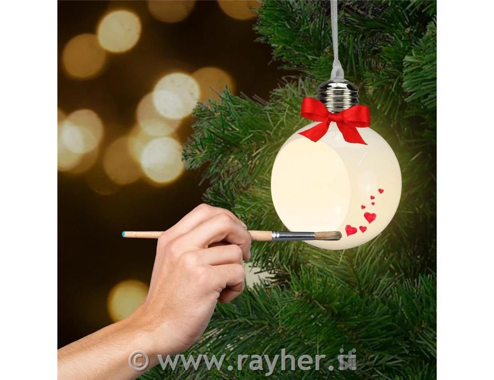 Osvetljena odprta dekorativna krogla 9cm