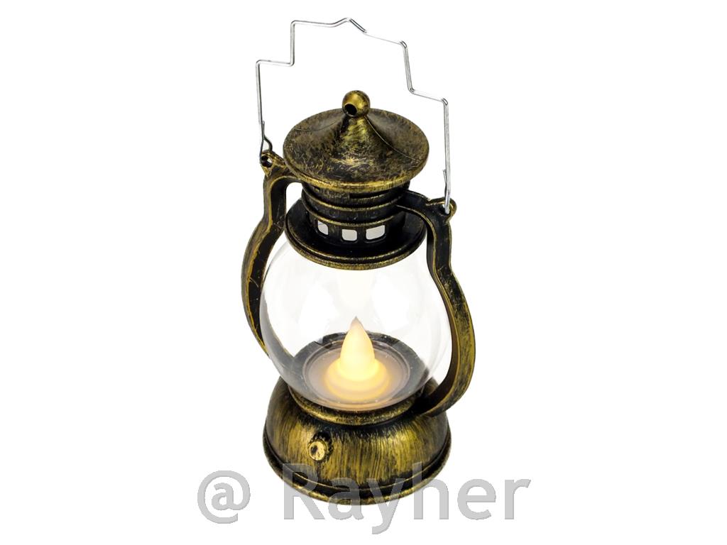 Lanterna LED, rame antico