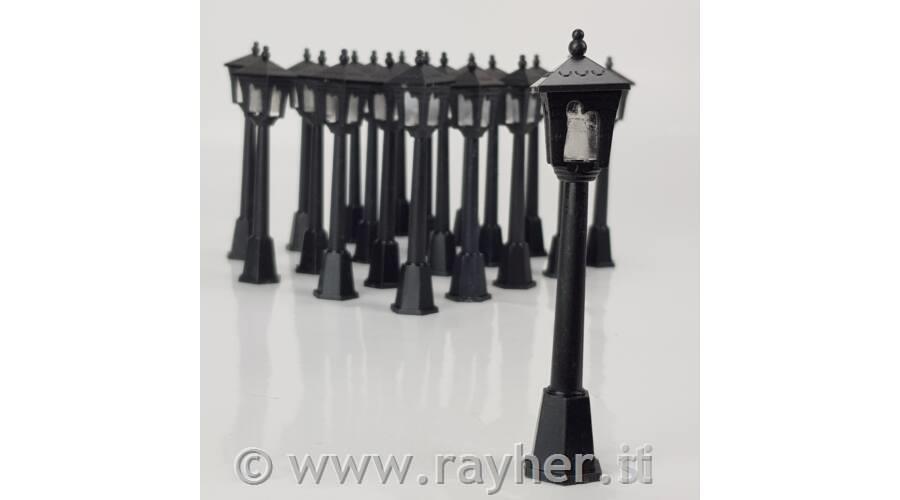 Okrasek Luč, črna, 10cm, set 3