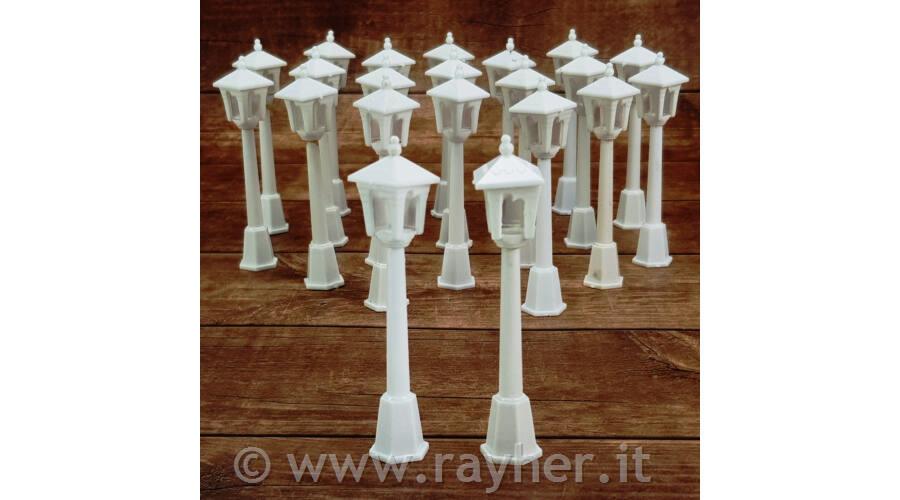 Okrasek Luč, bela, 10cm, set 3