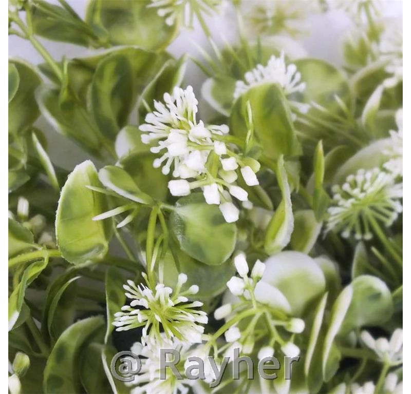 Ghirlanda con verde e fiori, 37 cm